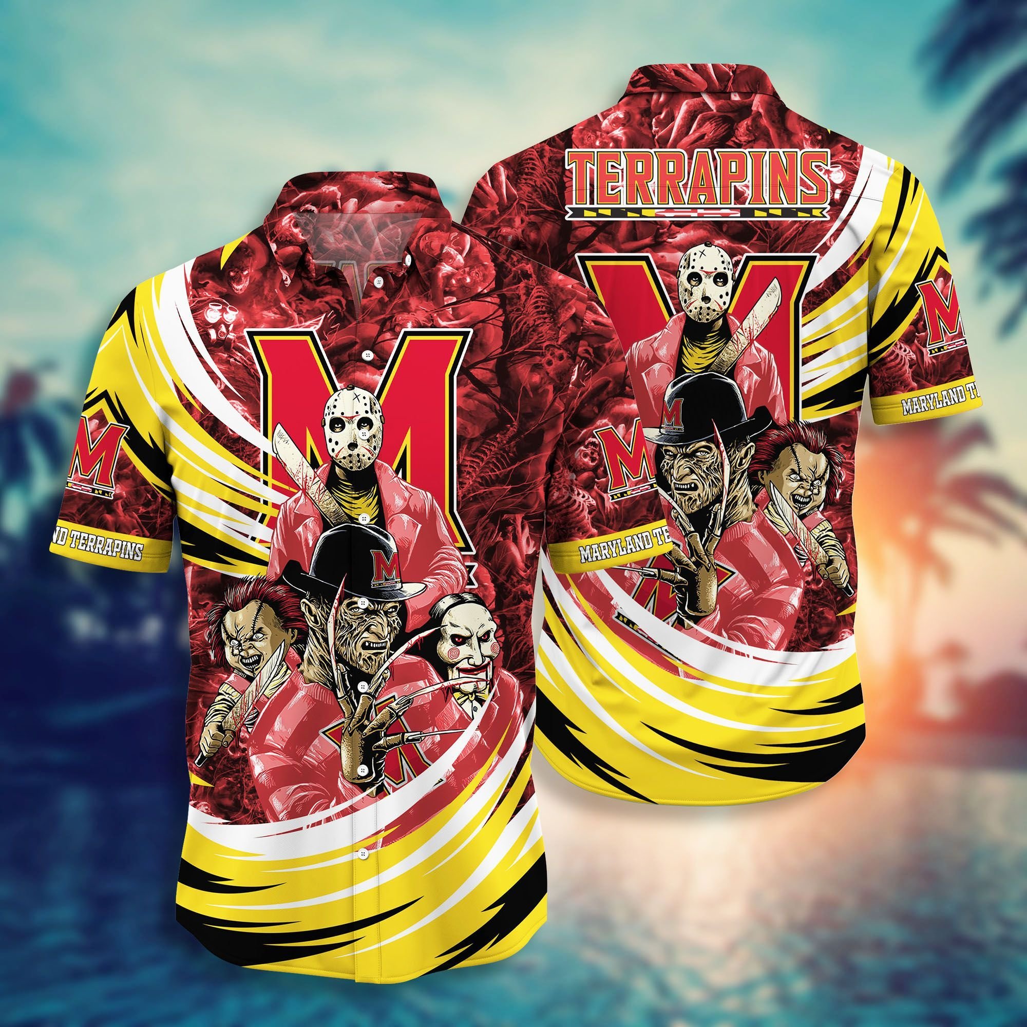 Maryland Terrapins NCAA Halloween Horror Movies Hawaiian