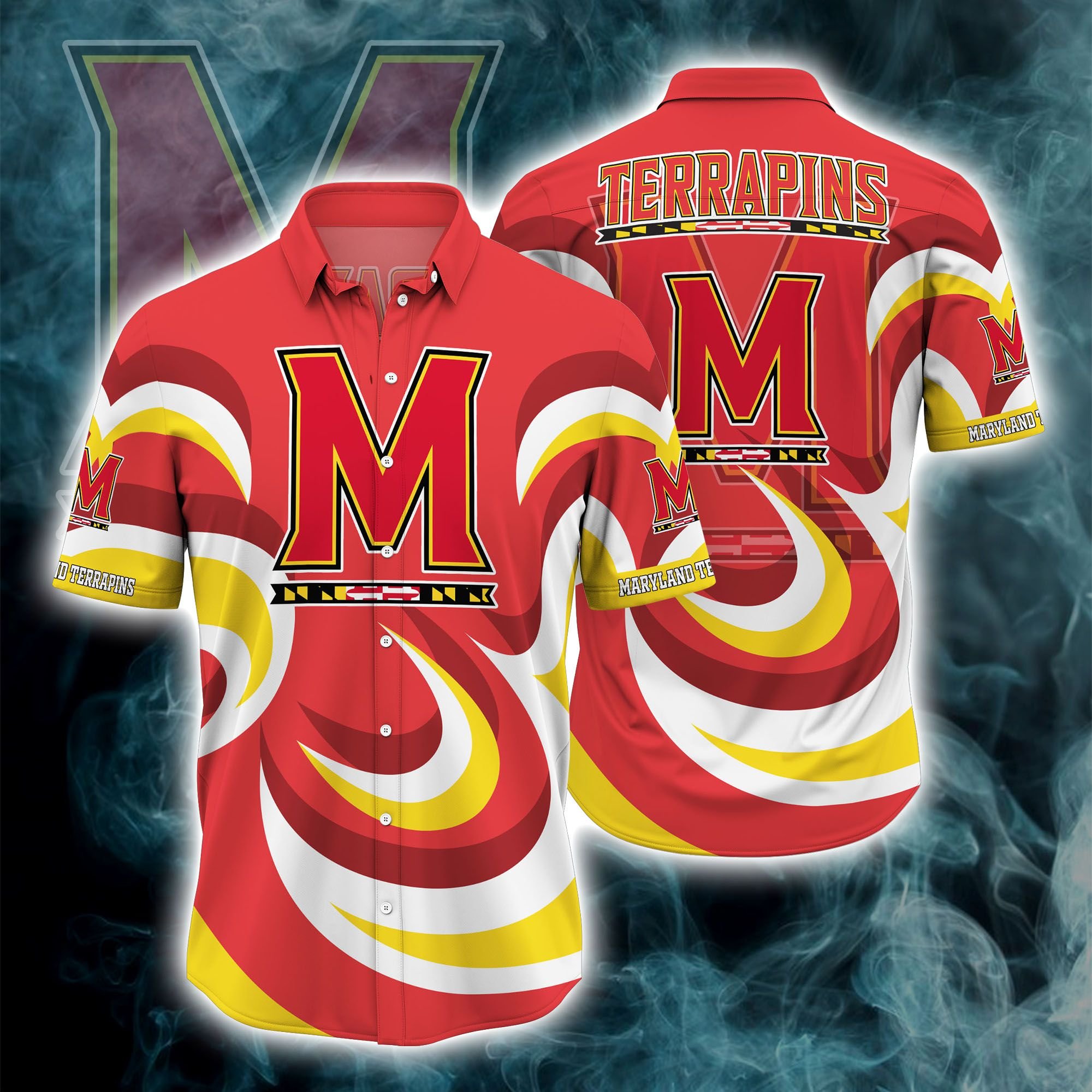 Maryland Terrapins NCAA Hawaiian Hoodie 3D Clothing DT3D133091