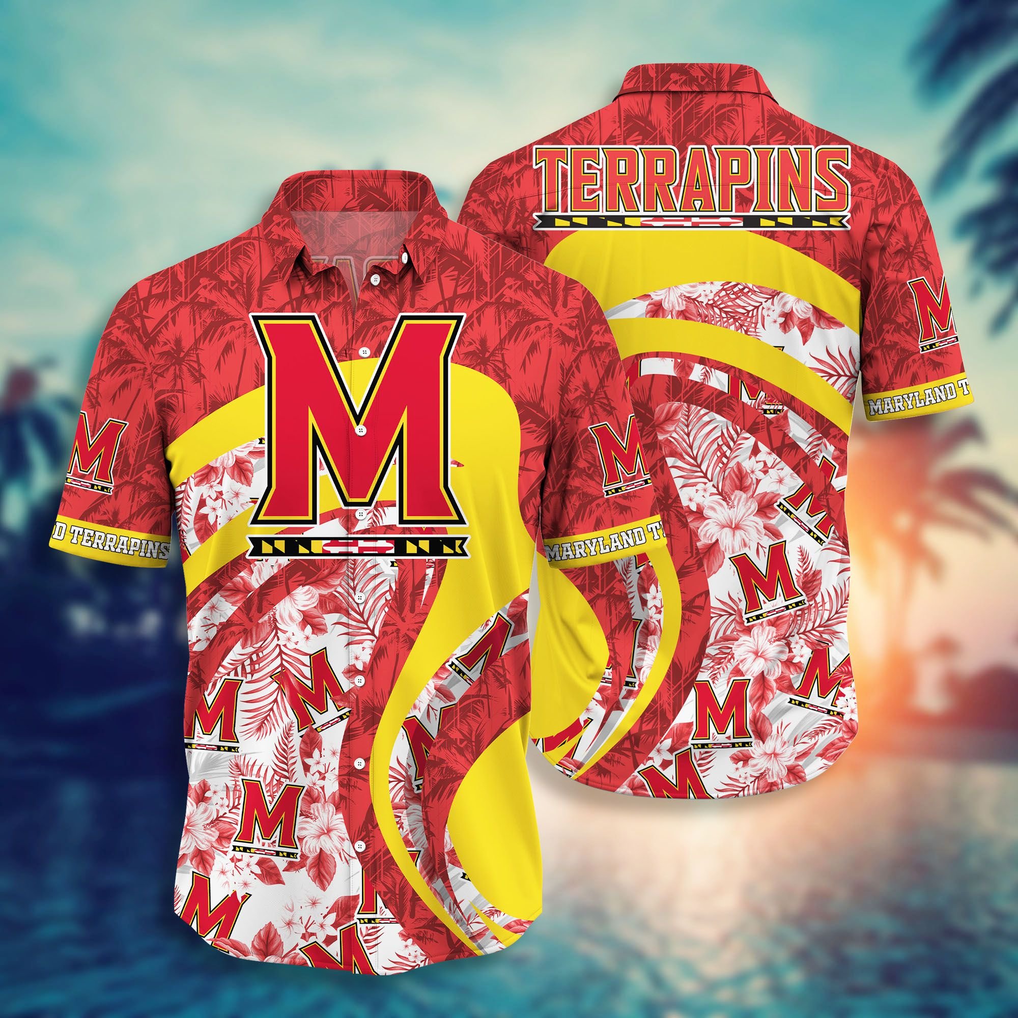 Maryland Terrapins NCAA Hawaiian Shirt and Short