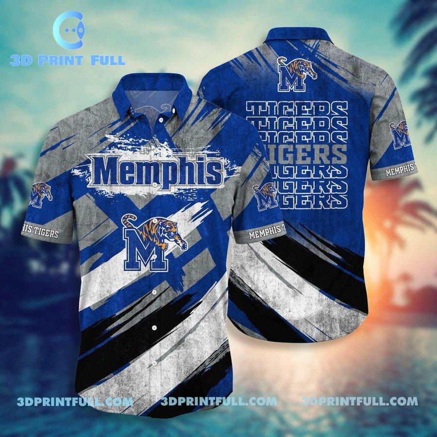 Memphis Tigers Logo Hawaiian shirts Black Hot trending