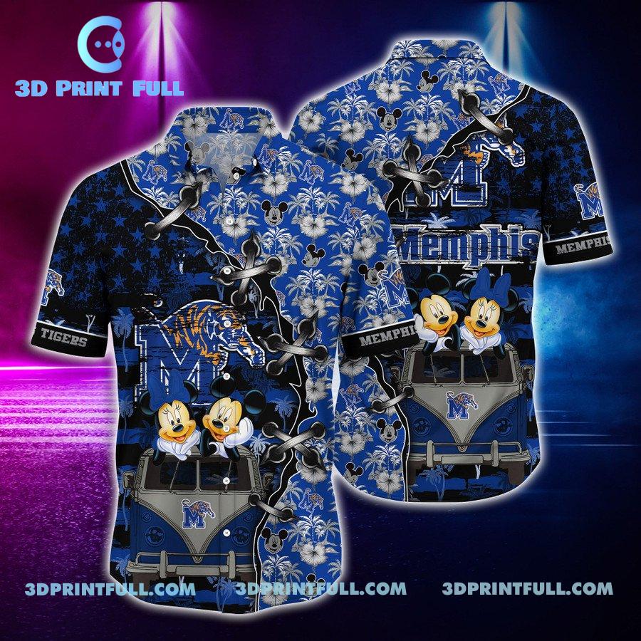 Memphis Tigers Men Hawaiian shirt Tropical Mickey