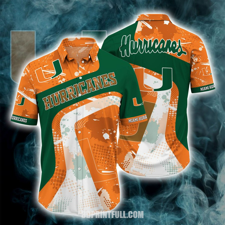 Miami Hurricanes 3D Hawaiian Shirt Hot trending