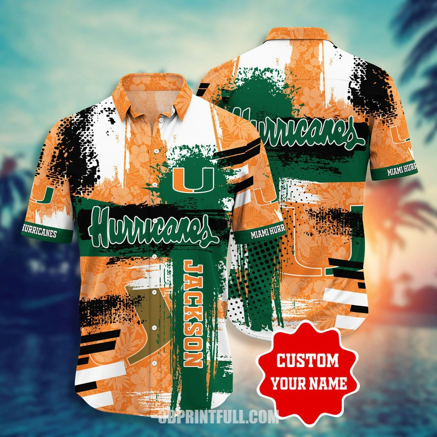 Miami Hurricanes 3D Hawaiian Shirt Trending - HomeFavo
