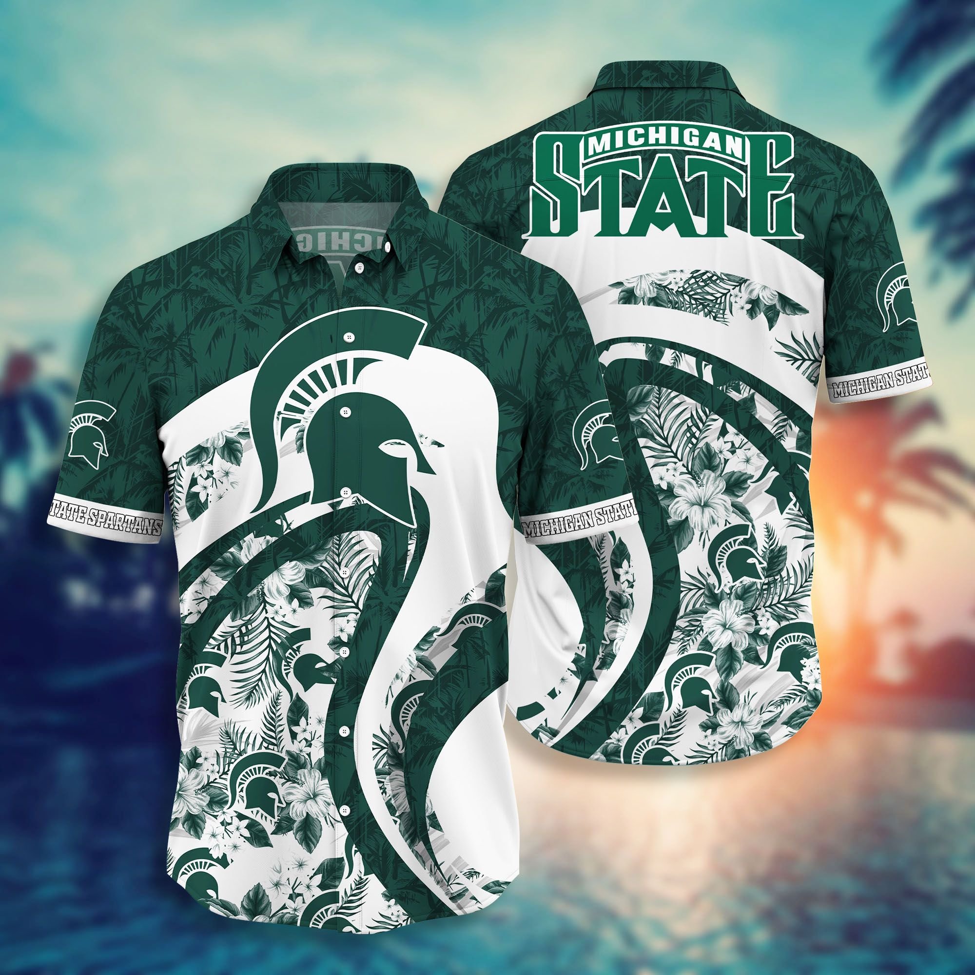 Michigan State Spartans NCAA Hawaiian Shirt and Short