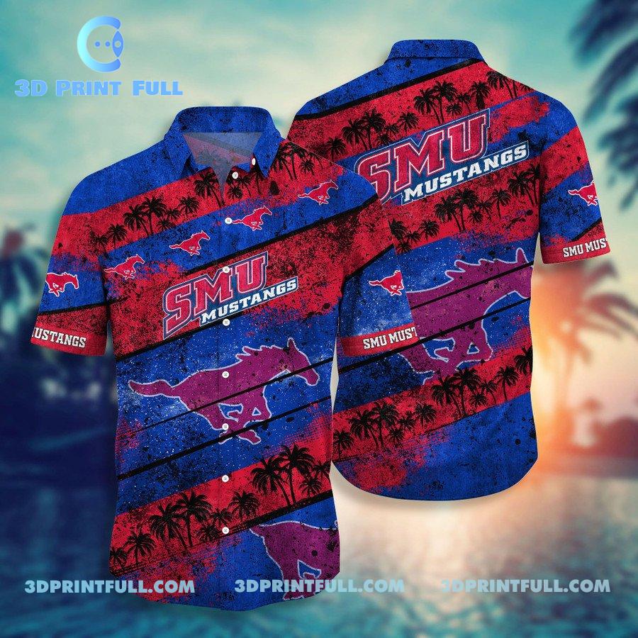 NCAA SMU Mustangs 3D Hawaiian Shirt Summer Gift For Fan