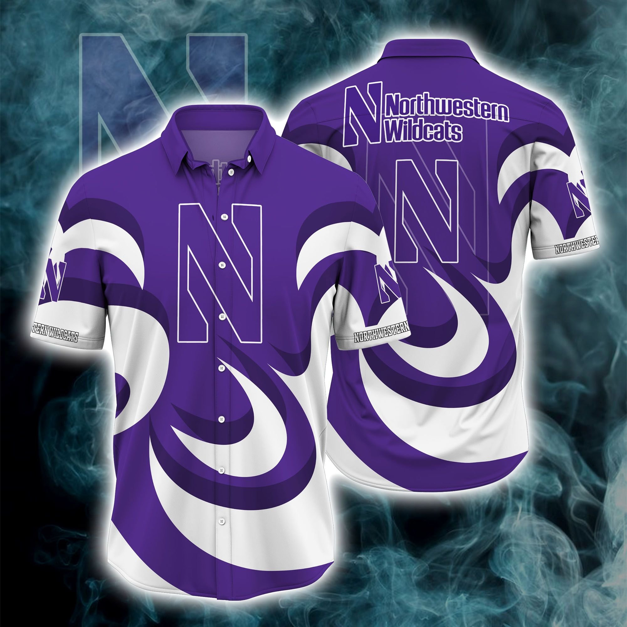 Northwestern Wildcats NCAA Hawaiian Hoodie 3D Clothing DT3D133043