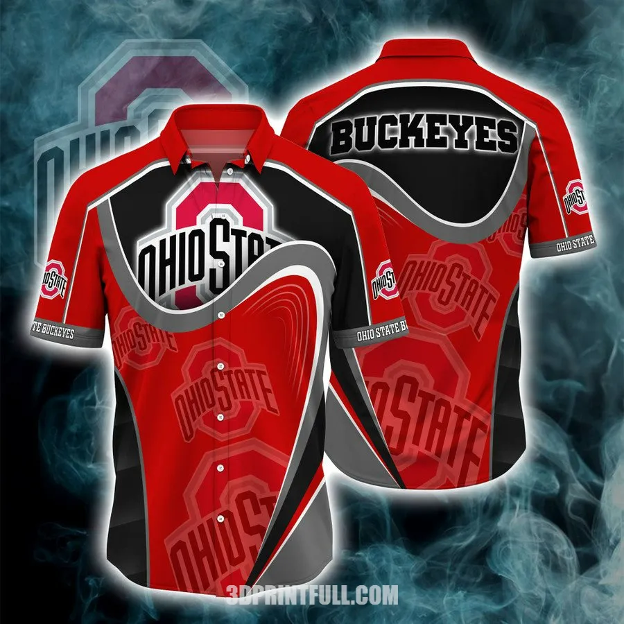 Ohio State Buckeyes 3D Hawaiian Shirt For men