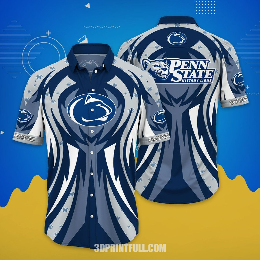 Penn State Nittany Lions 3D Hawaiian Shirt Logo Summer