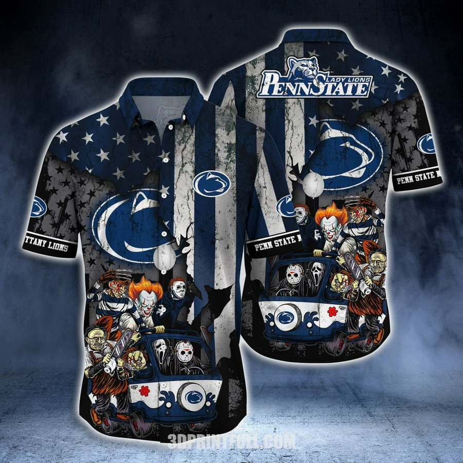 Penn State Nittany Lions Men Hawaiian Shirt Logo Hot trending