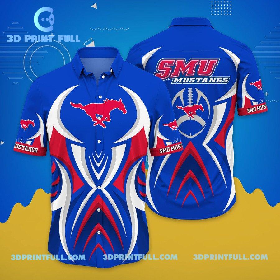 SMU Mustangs 3D Hawaiian shirt Men