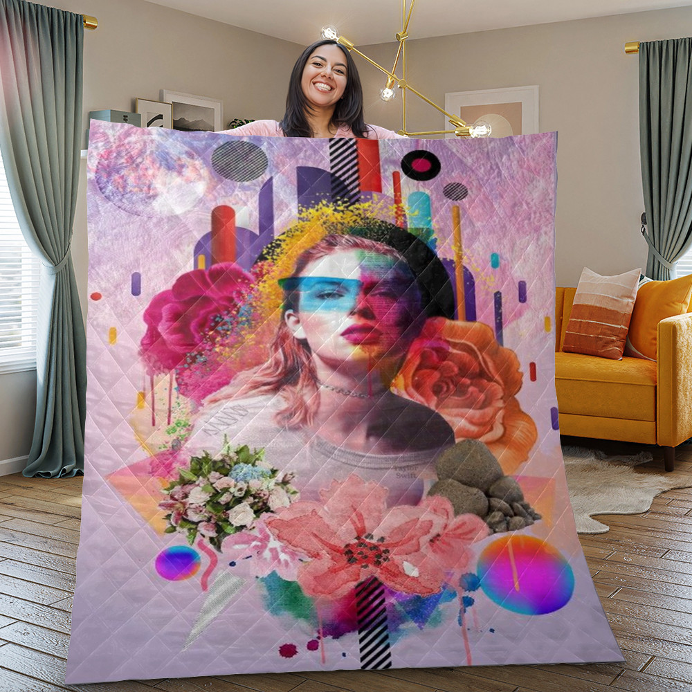 Taylor Swift Fan Gift, Taylor Swift Quilt Blanket - HomeFavo