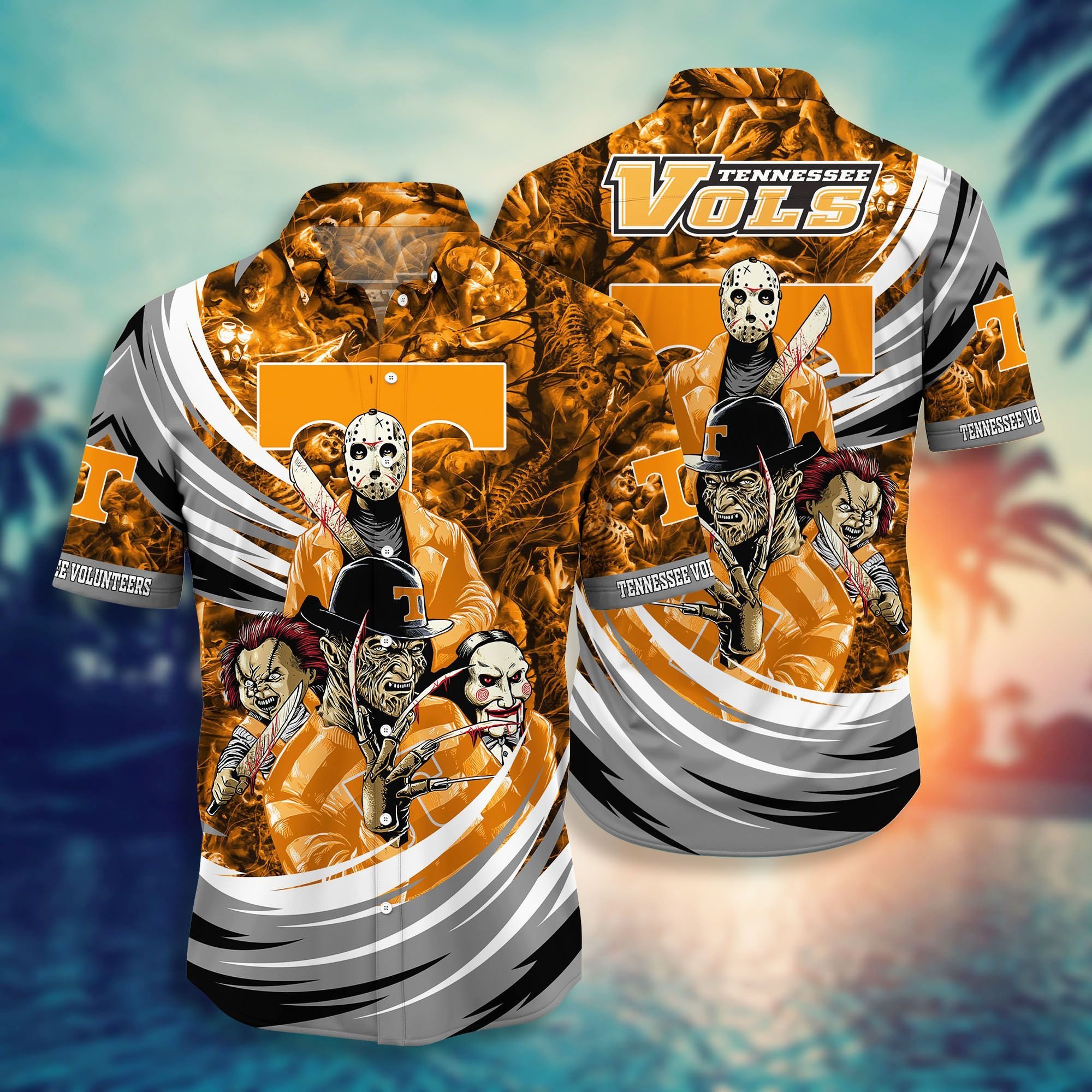 Tennessee Volunteers NCAA Halloween Horror Movies Hawaiian