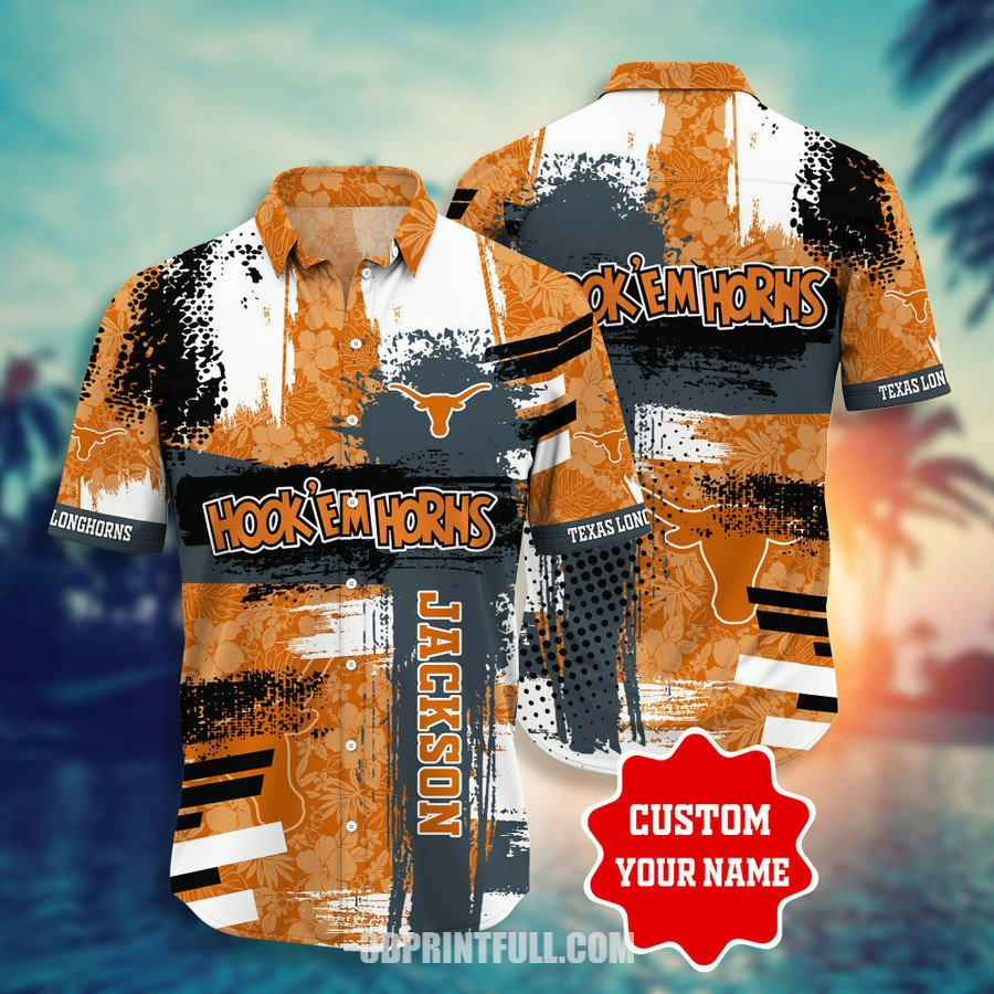 Texas Longhorns 3D Hawaiian Shirt For men