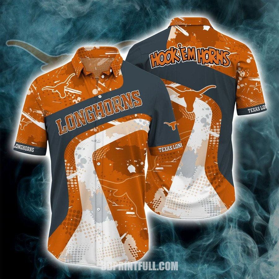Texas Longhorns 3D Hawaiian Shirt For mens - HomeFavo