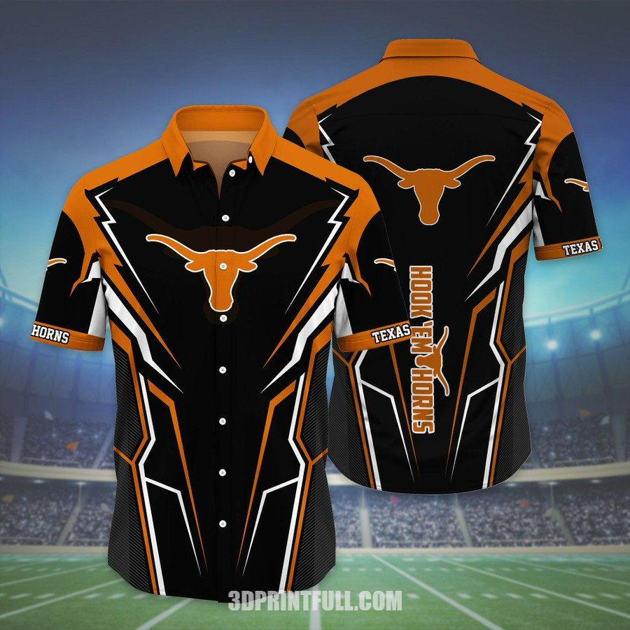 Texas Longhorns 3D Hawaiian Shirt Men - HomeFavo