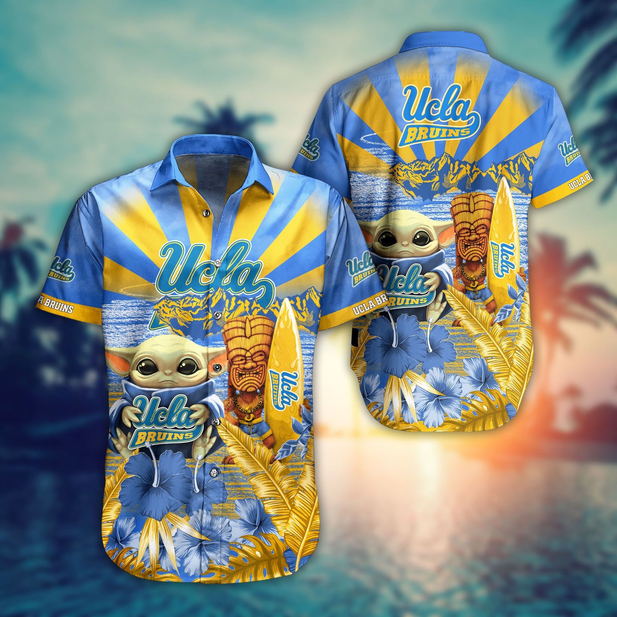 Ucla Bruins NCAA Baby Yoda Hawaiian Shirt Men