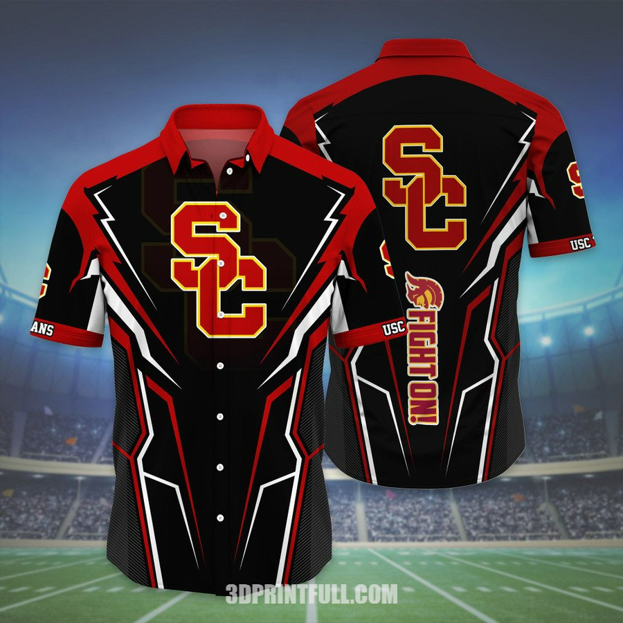 USC Trojans 3D Hawaiian Shirt Beach