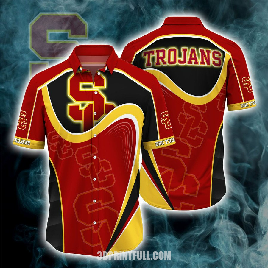 USC Trojans 3D Hawaiian Shirt For mens