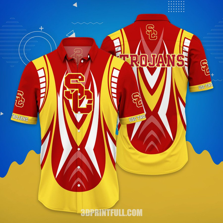 USC Trojans 3D Hawaiian Shirt Men