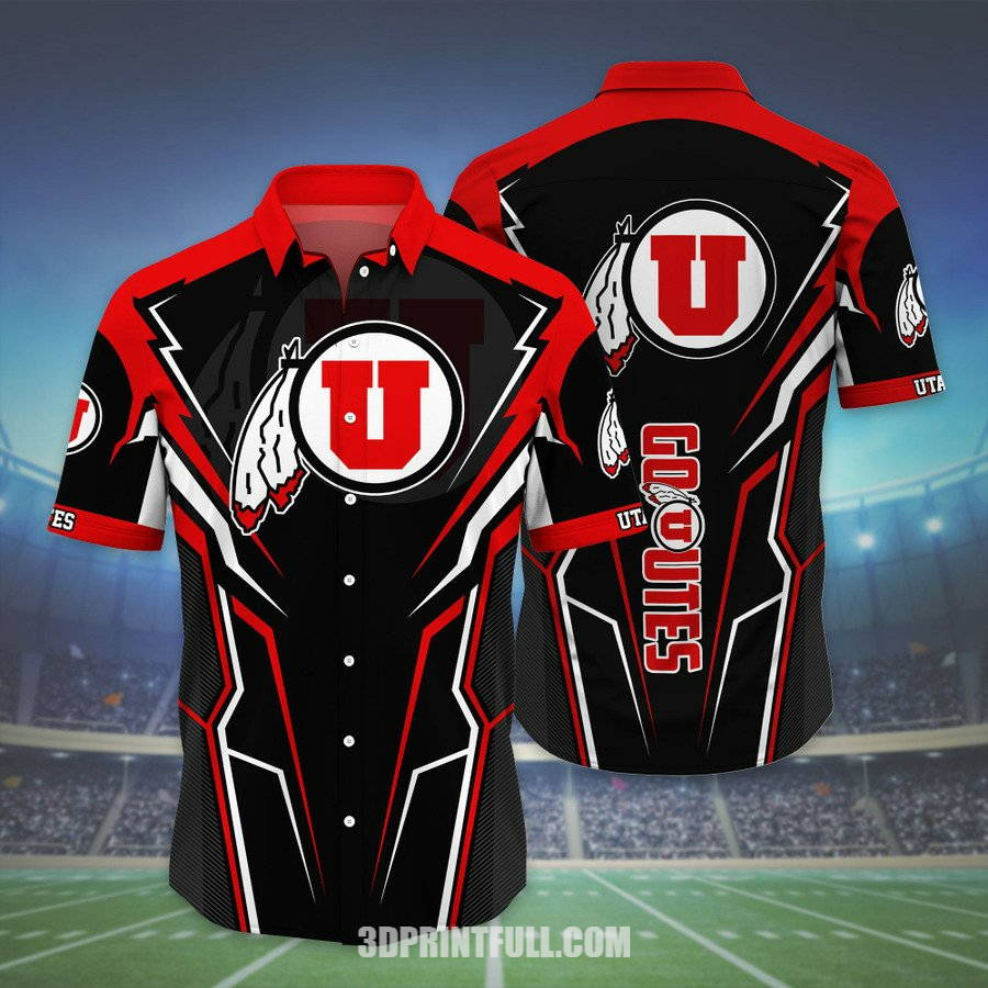 Utah Utes 3D Hawaiian Shirt Beach