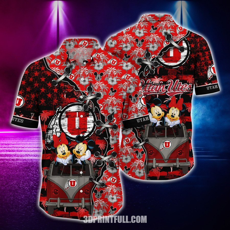 Utah Utes 3D Hawaiian Shirt Hot trending