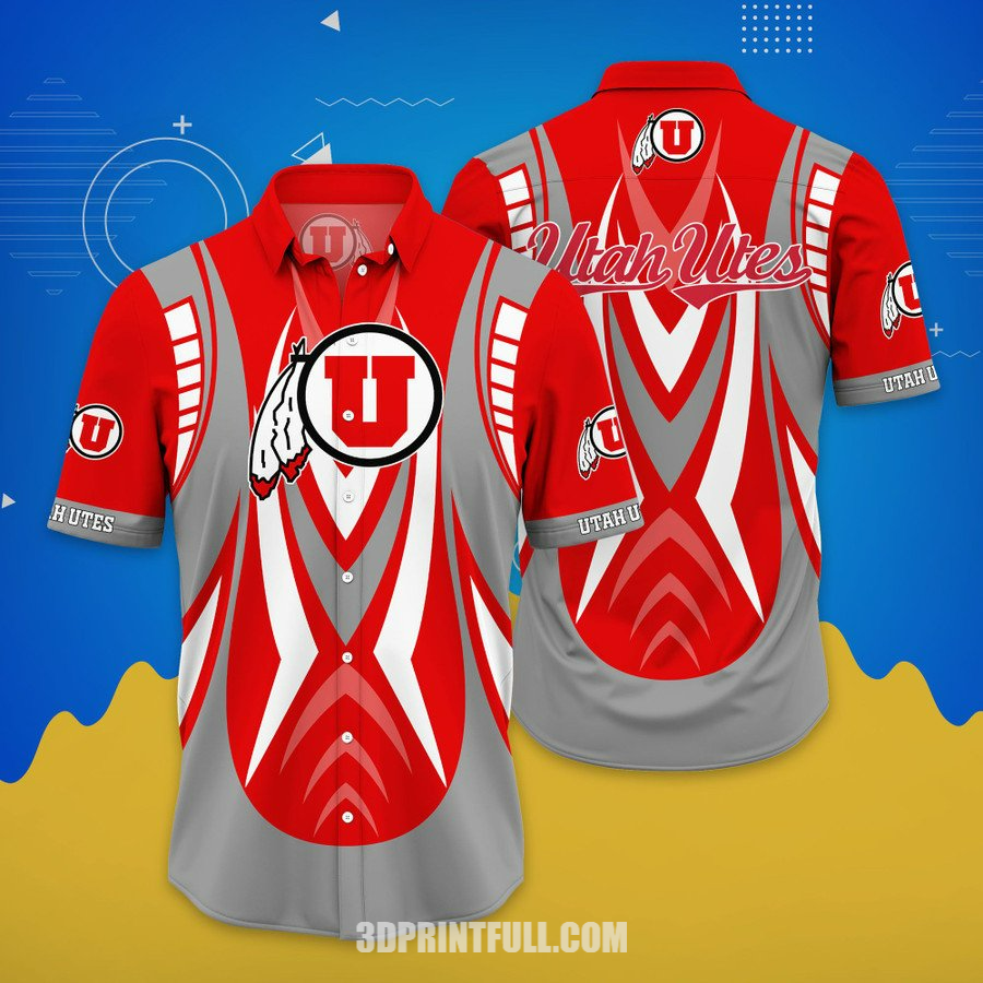 Utah Utes 3D Hawaiian Shirt Men