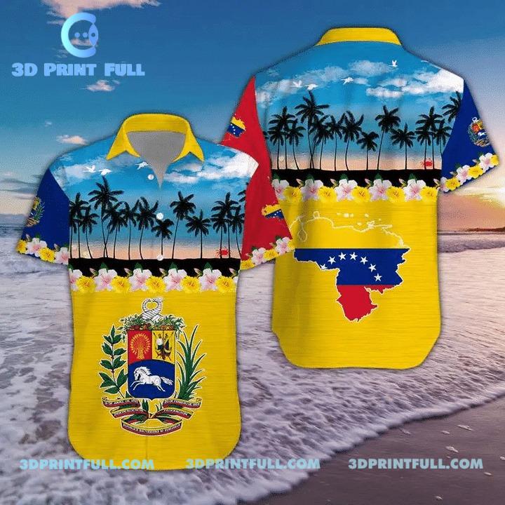 Venezuela Tropical Short Sleeve Hawaiian Shirt