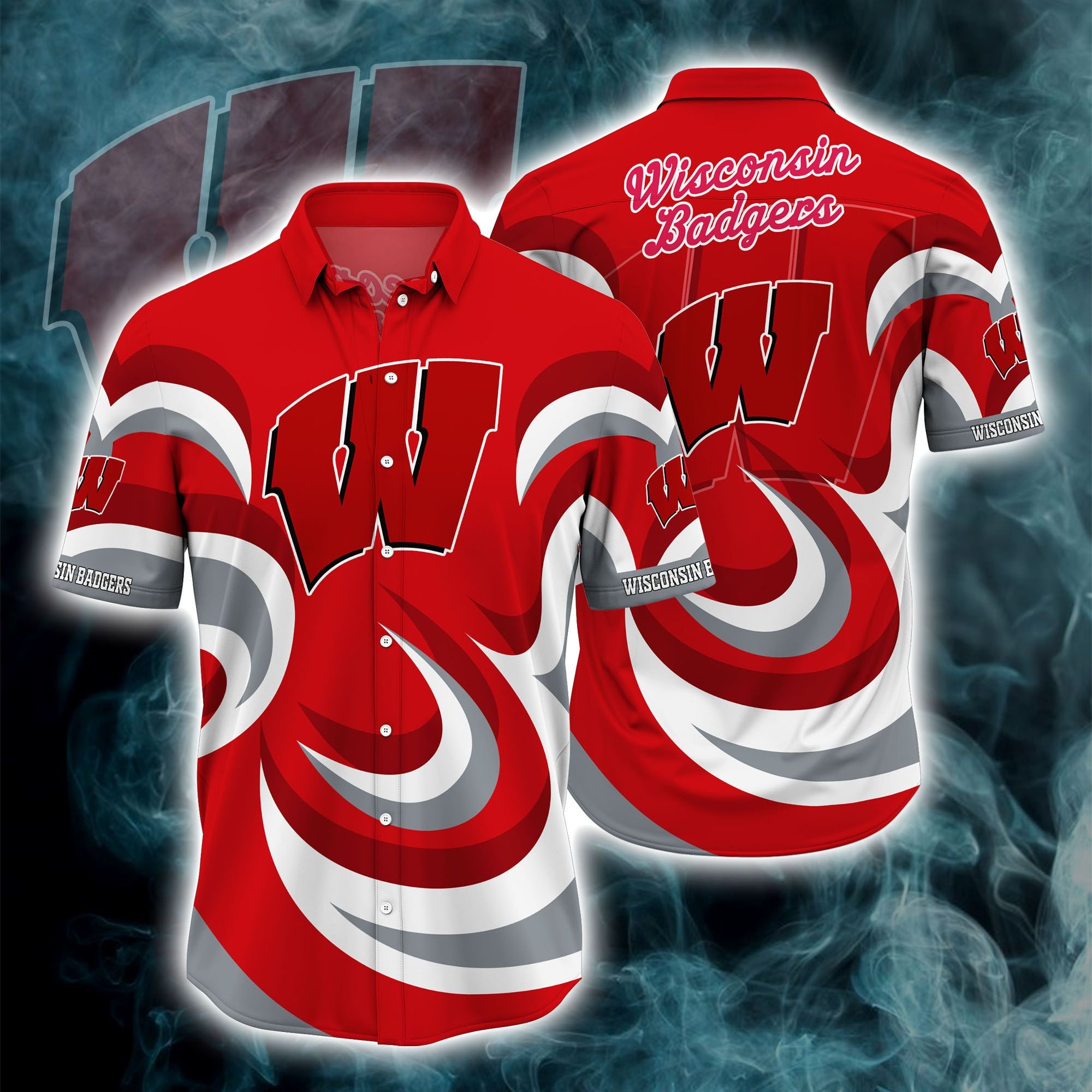 Wisconsin Badgers NCAA Hawaiian Hoodie 3D Clothing DT3D133008