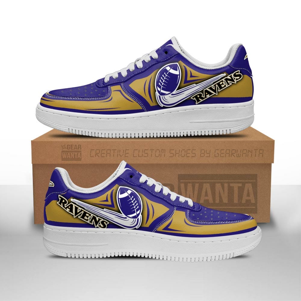 Buy Baltimore Ravens Air Shoes Custom NAF Sneakers For Fans - HomeFavo