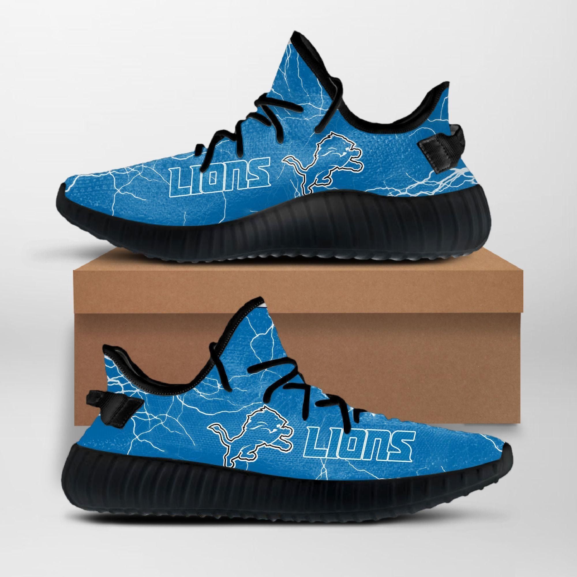 Buy Detroit Lions Nfl Custom Yeezy Shoes For Fans Custom Shoes - HomeFavo