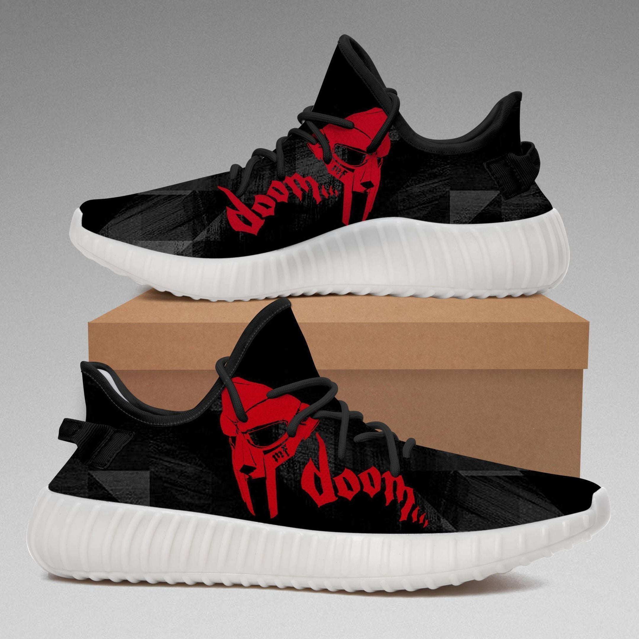 Buy Doom Black Yeezy Shoes Custom Shoes - HomeFavo