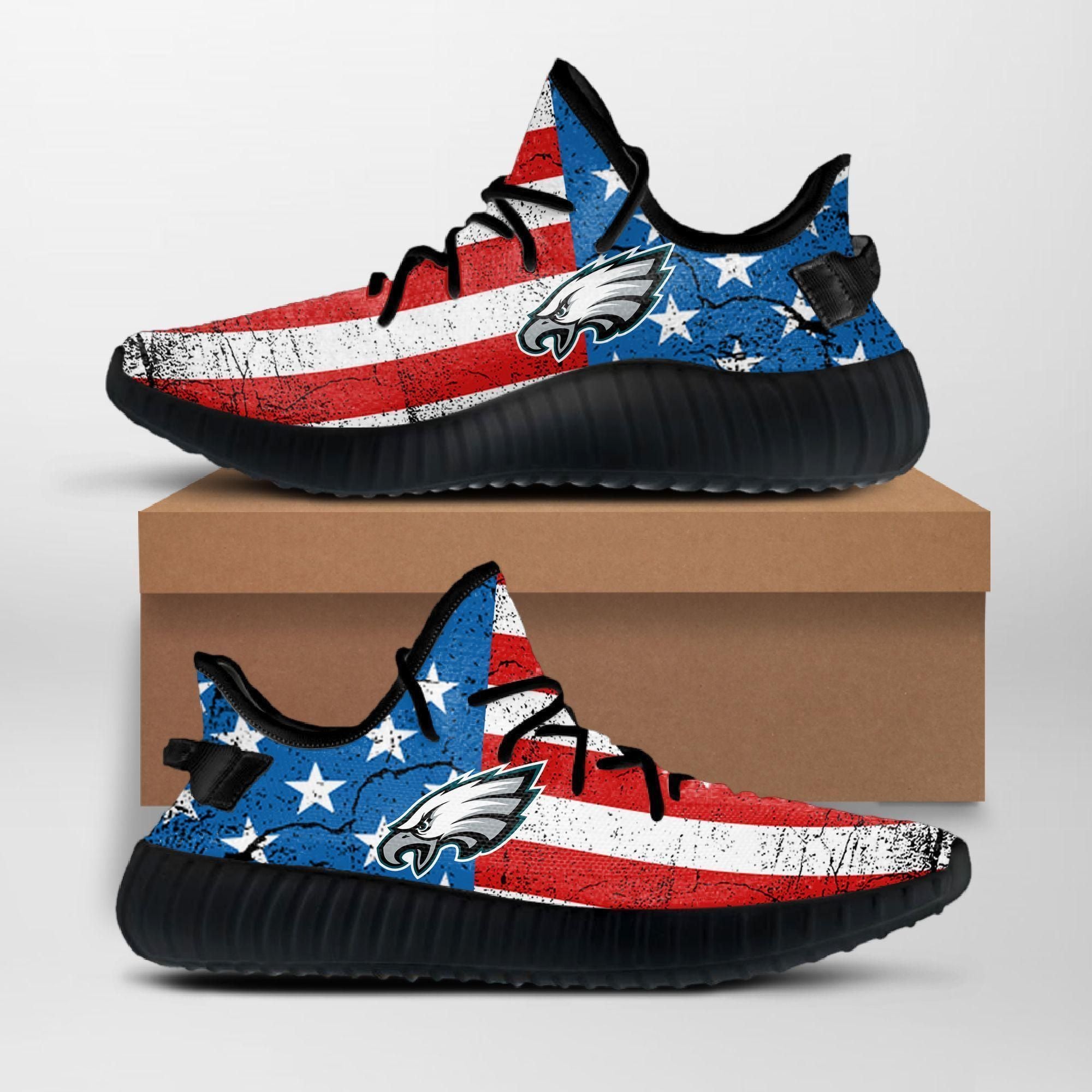 Buy Philadelphia Eagles NFL Custom Yeezy Shoes Sneakers, Custom Yeezy ...