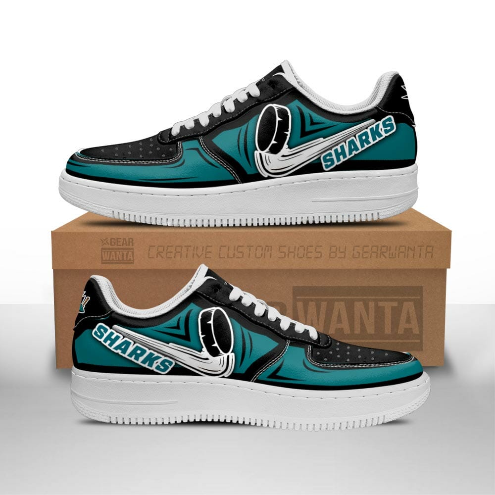 Buy San Jose Sharks Air Shoes Custom NAF Sneakers For Fans HomeFavo