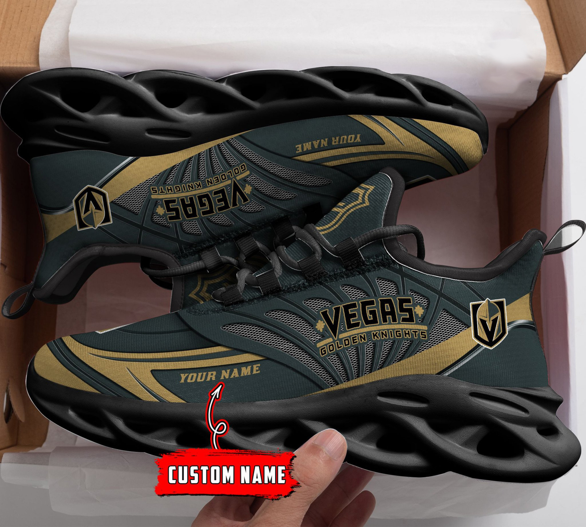 002 NHL 29 Vegas Golden Knights Personalized Max Soul Chunky Sneakers ...