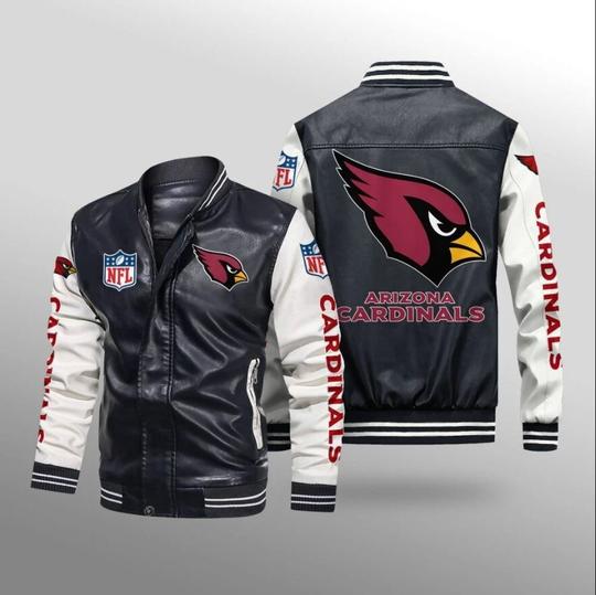 Arizona Cardinals Leather Jacket Gift for fans