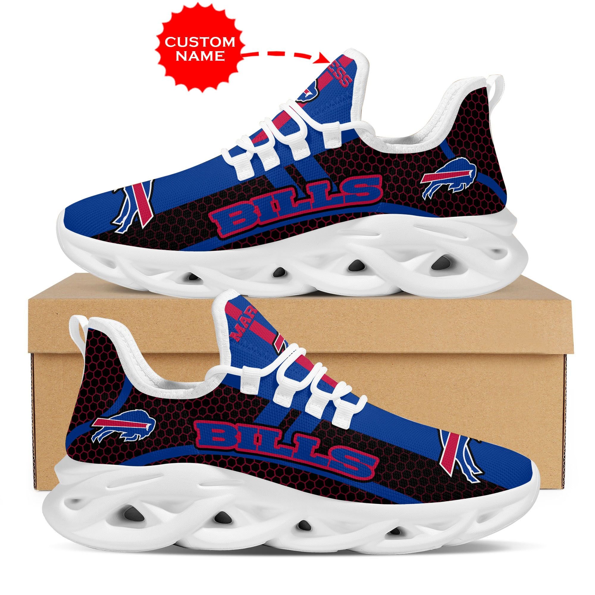 Buffalo Bills NFL Max Soul Sneakers For Women Men - HomeFavo
