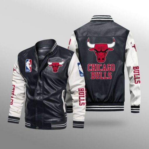 Chicago Bulls Leather Bomber Jacket