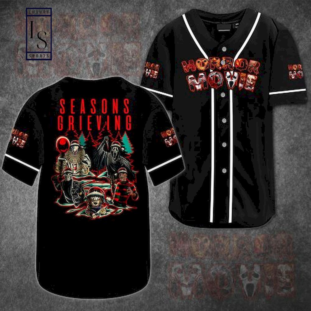 Horror Movie Seasons Grieving Baseball Jersey - HomeFavo