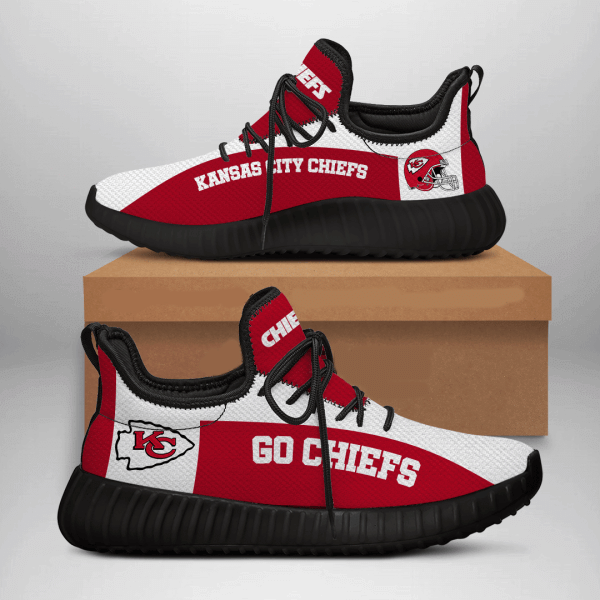 Kansas City Chiefs NFL Teams Fan's Sport Shoes Big Logo Shoes Black ...