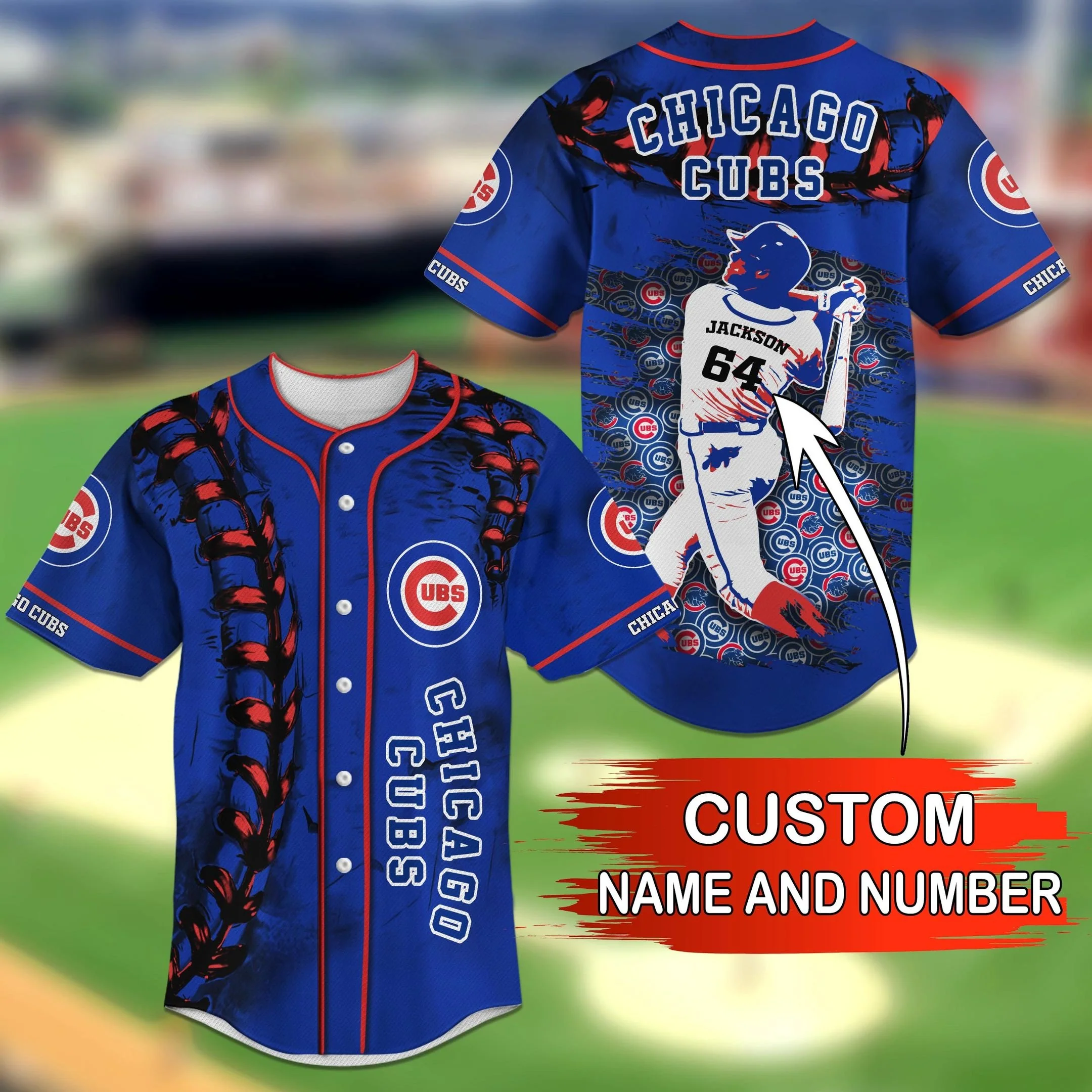 130 Chicago Cubs MLB Personalized Name Number Baseball Jersey Shirt