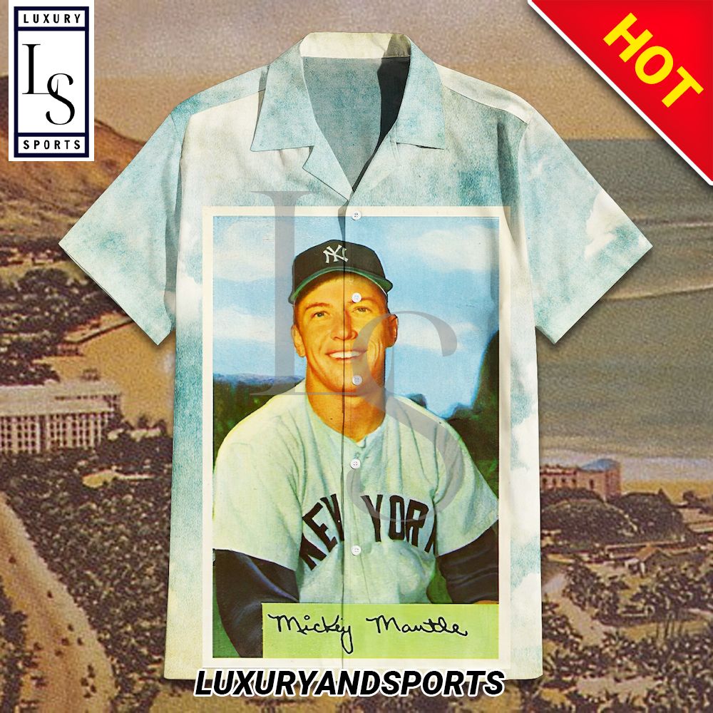 1954 Bowman Mickey Mantle Hawaiian Shirt