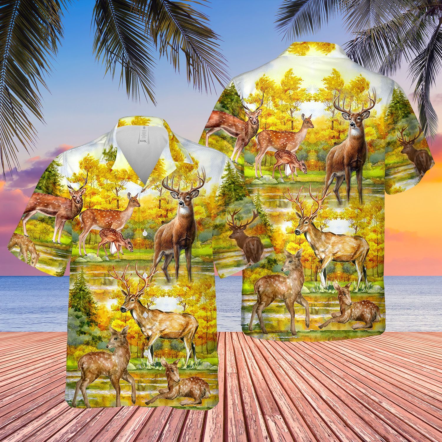A Beautiful Summer With Deer Hawaiian Shirt - HomeFavo