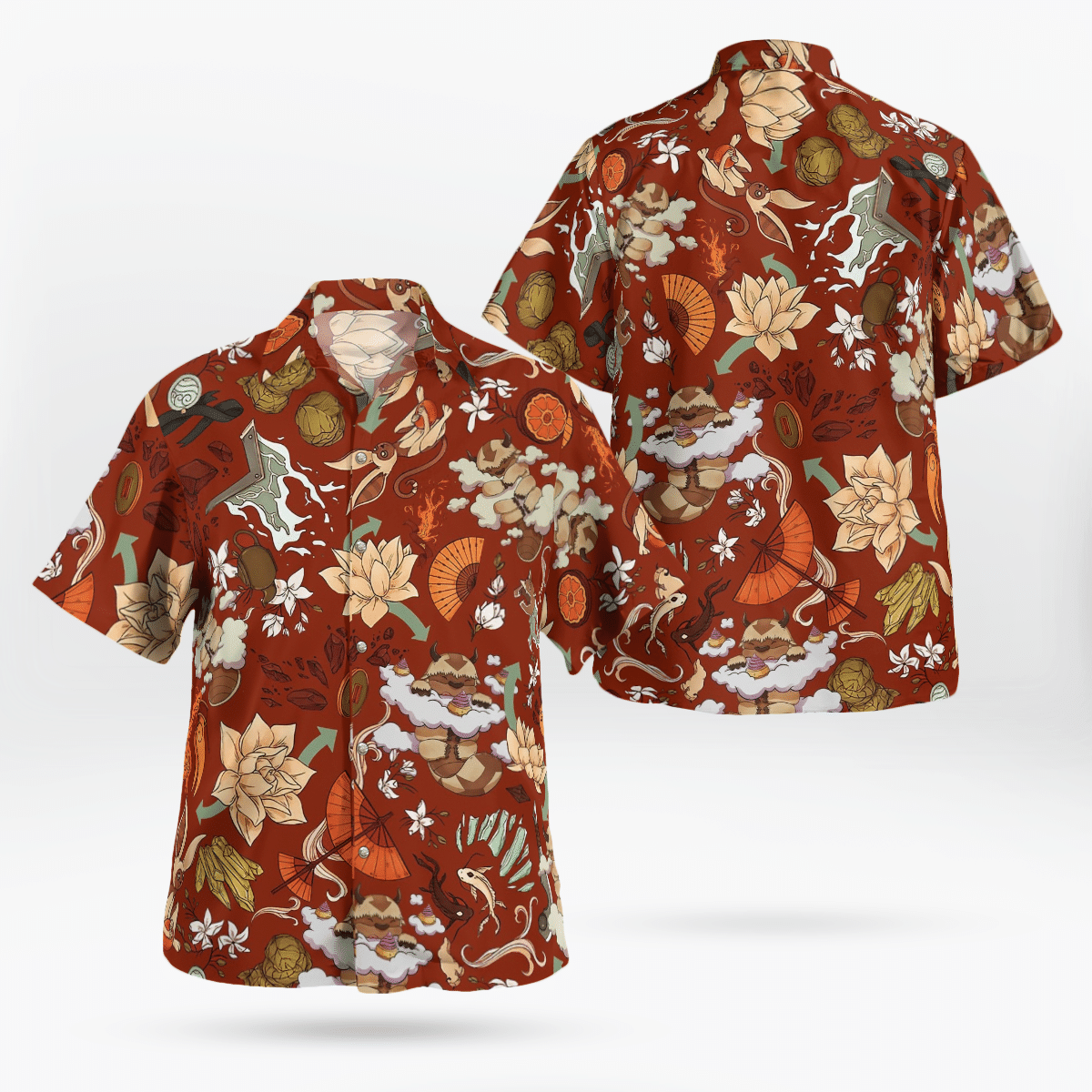 Appa And Momo Pattern Beach Outfit Aloha Shirt For Men Women Kid - HomeFavo