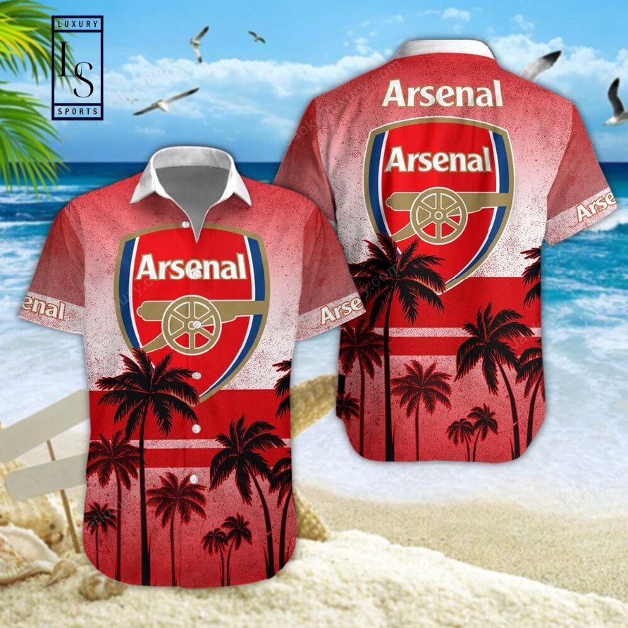 Arsenal F.C Hawaiian Shirt And Beach Shorts