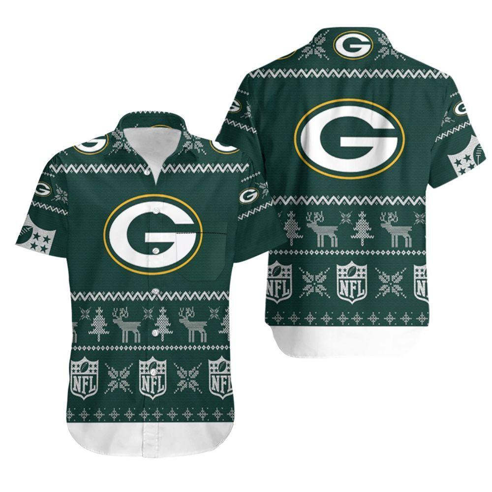 Beach Shirt Green Bay Packers Ugly Sweatshirt Christmas 3D Hawaiian Shirt Aloha Shirt For Men Women Kid