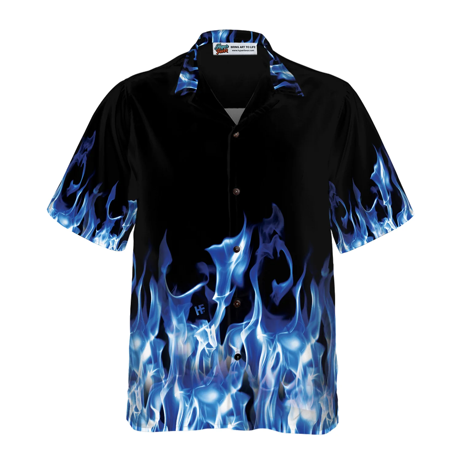 Blue Flame Hawaiian Shirt Aloha Shirt For Men and Women - HomeFavo