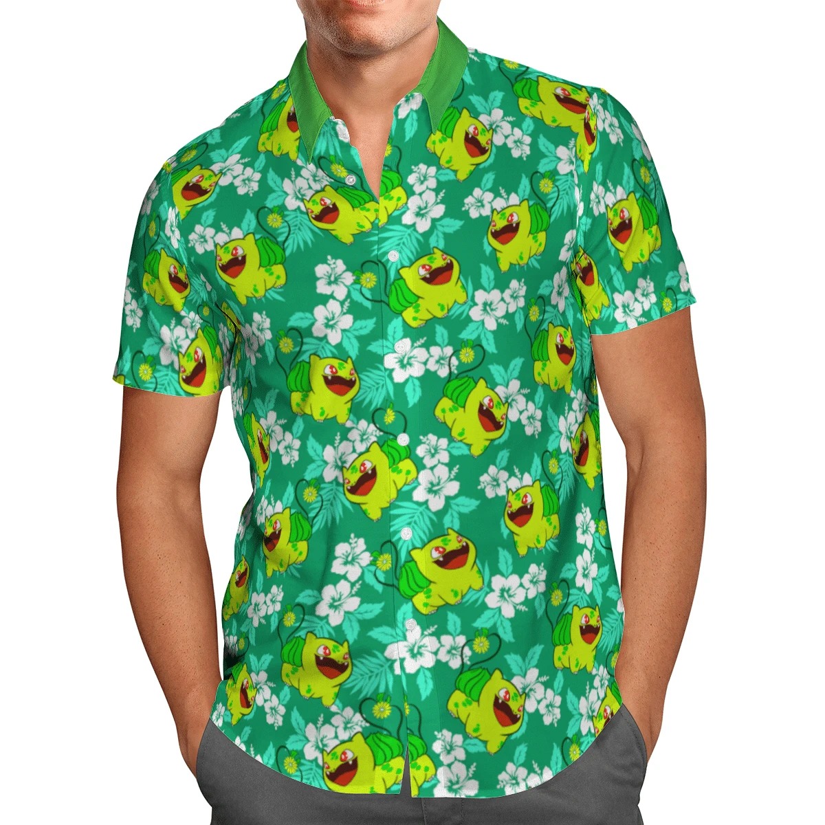 Bulbasaur Pokemon Hawaiian Shirt Beach Short 260821 - HomeFavo