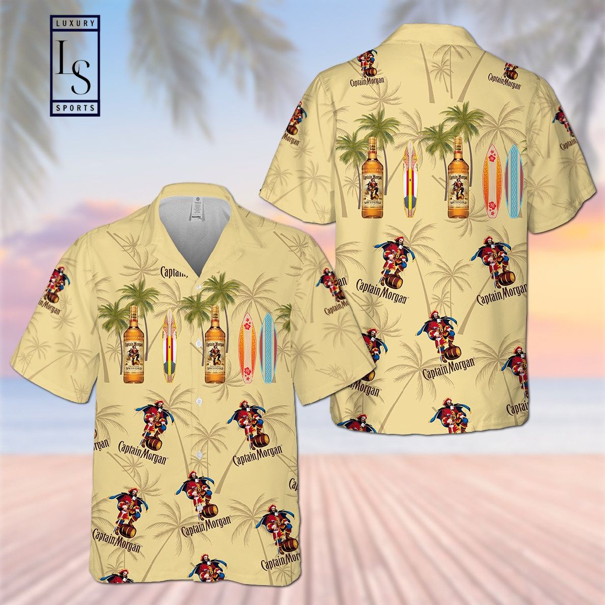 Captain Morgan Palm Hawaiian Shirt - HomeFavo