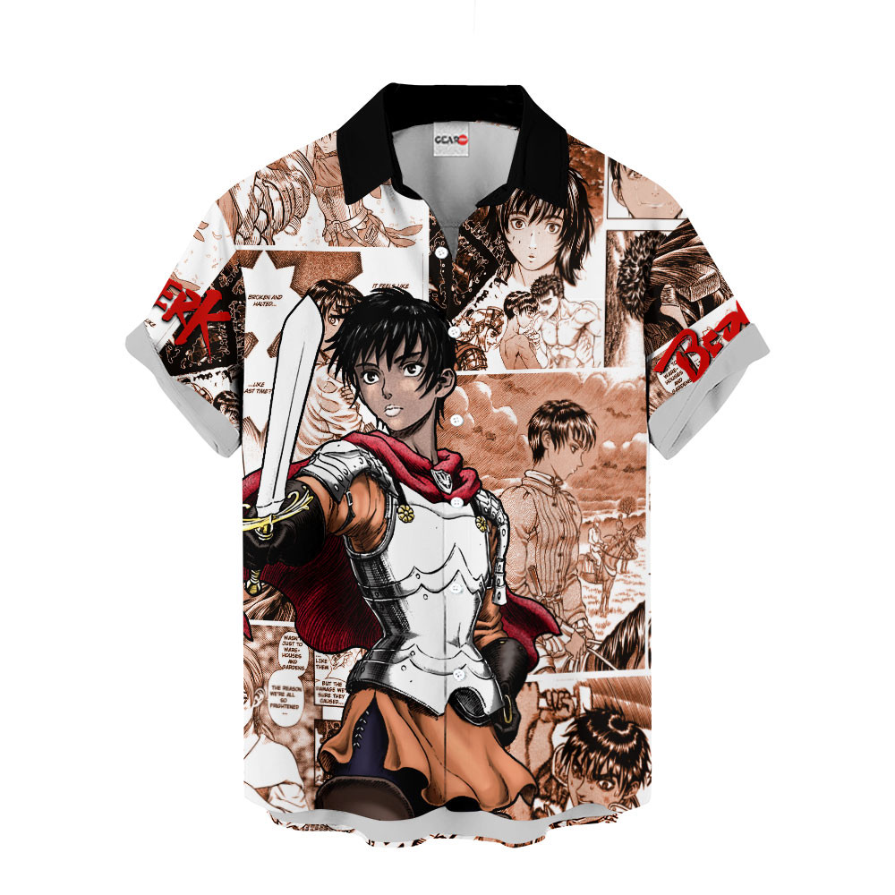 Casca Hawaiian Shirts Berserk Custom Anime Clothes For Men Women Kid ...