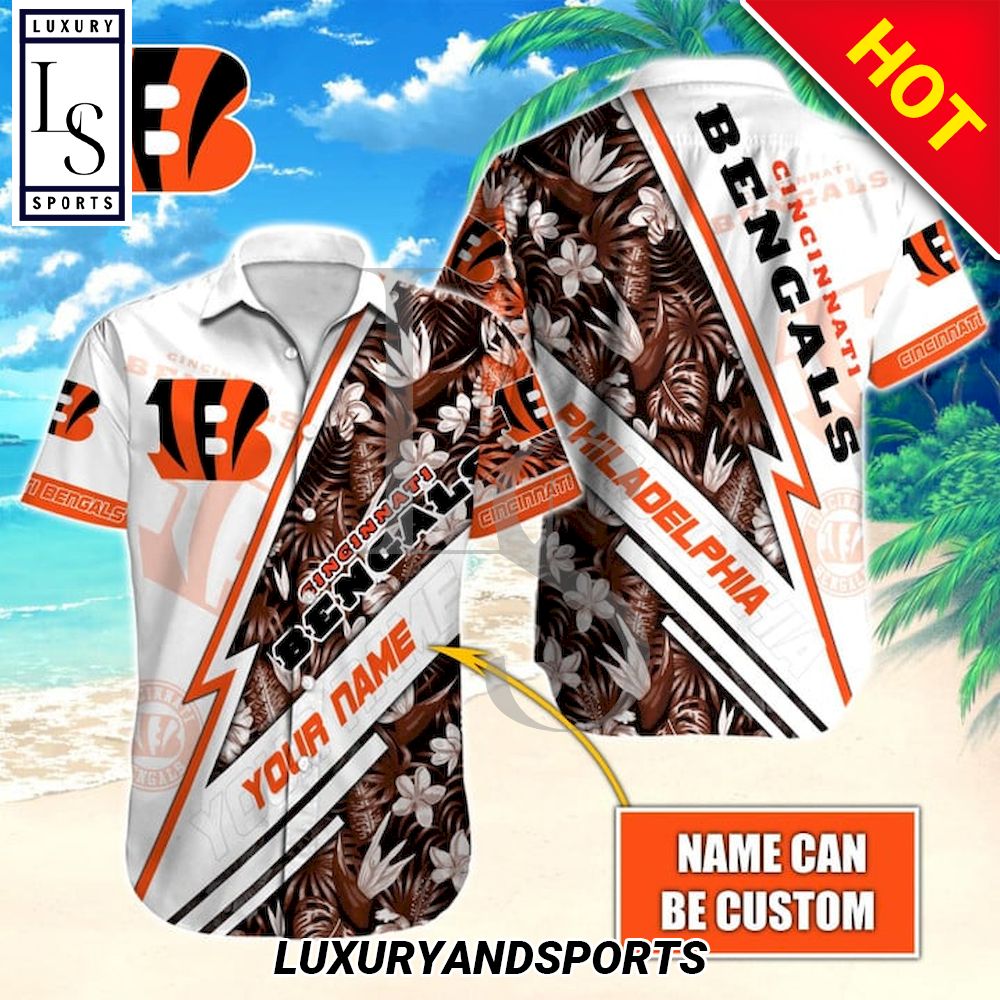 Cincinnati Bengals Aloha Custom Name Hawaiian Shirt